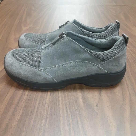 Lands’ End Women's All Weather Insulated Suede Leather Zip Moc Shoes Sz 9.5B - Picture 7 of 10